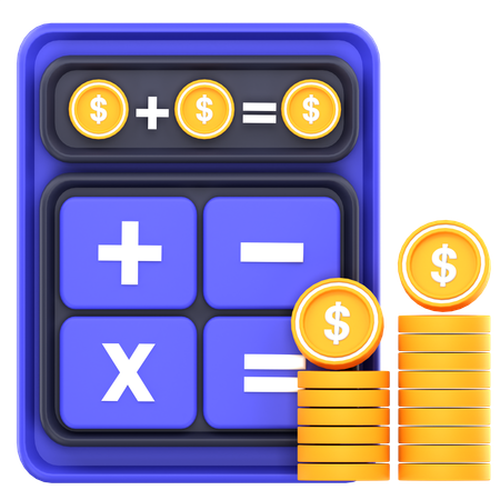 Calculadora financiera  3D Icon