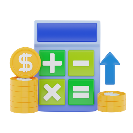 Calculadora financiera  3D Icon