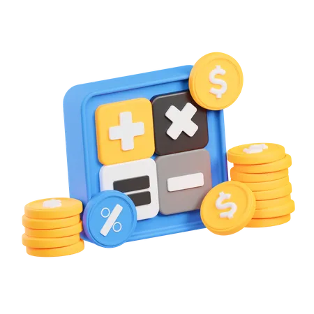 Calculadora financiera  3D Icon