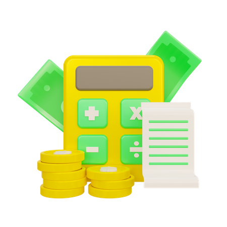 Calculadora financiera  3D Icon