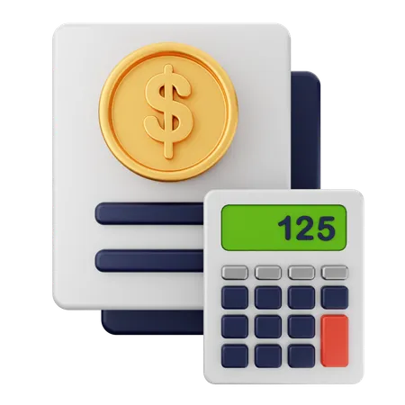 Calculadora de finanzas  3D Icon