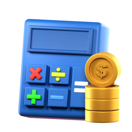 Calculadora Moneda Dólar  3D Icon