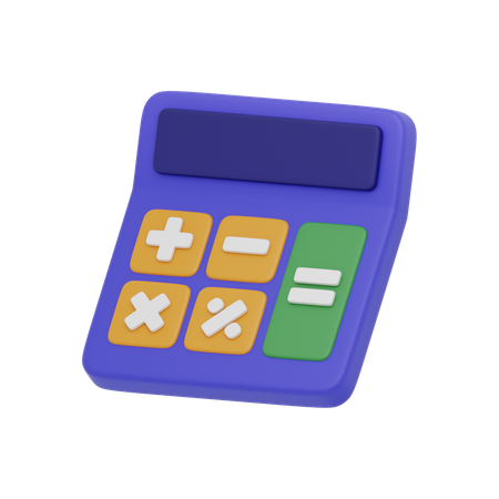 Calculadora morada  3D Icon