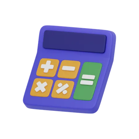 Calculadora morada  3D Icon