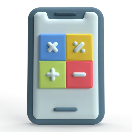 Calculadora movil  3D Icon