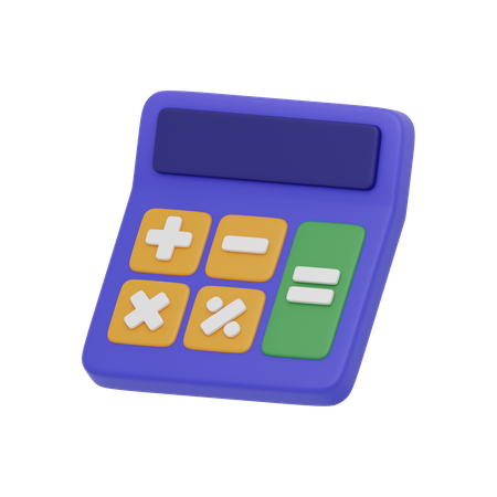 Calculadora roxa  3D Icon