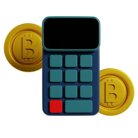 Calcular el valor de Bitcoin  3D Icon