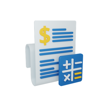 Calculando los ingresos  3D Icon