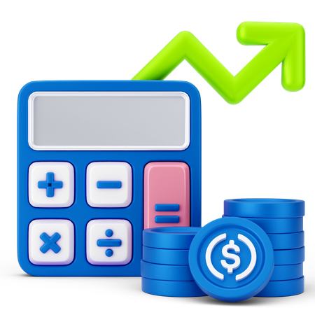 Calcular dólar  3D Icon