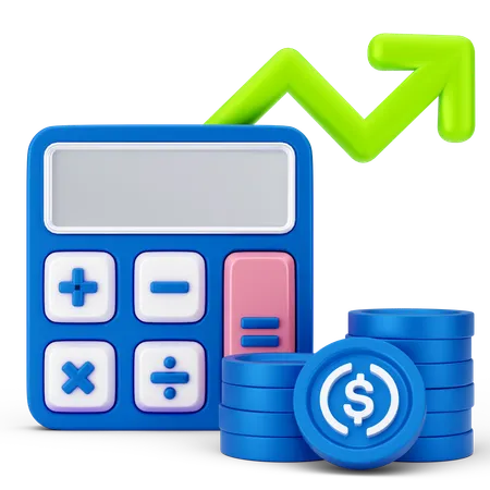 Calcular dólar  3D Icon