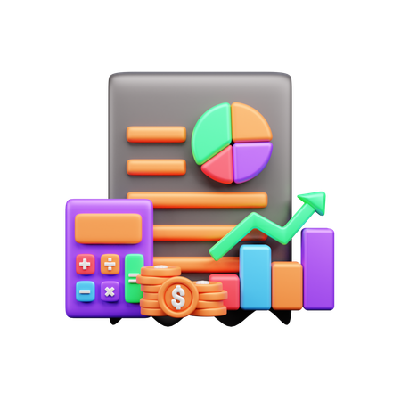 Calcular finanças  3D Icon