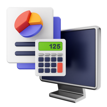 Calcular finanças  3D Icon