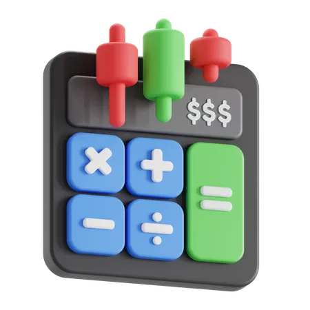 Calculating Risk And Profit 3D Icon