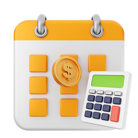 Calculate Calendar  3D Icon