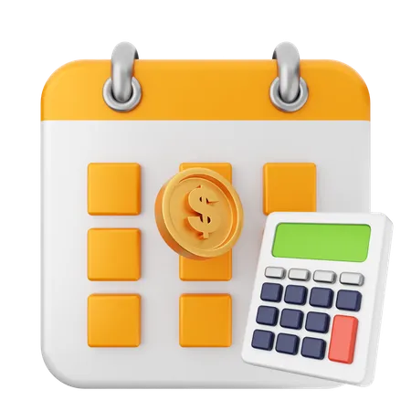 Calculate Calendar  3D Icon