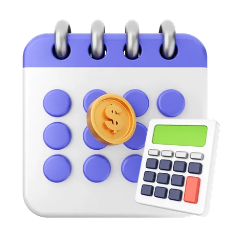 Calculate Calendar  3D Icon