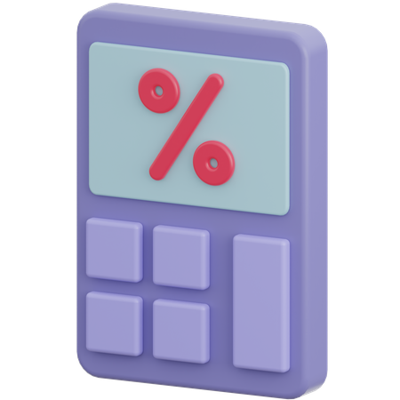 Calculate Discount  3D Icon