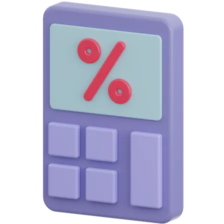 Calculate Discount  3D Icon