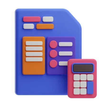 Calculate Expenses  3D Icon