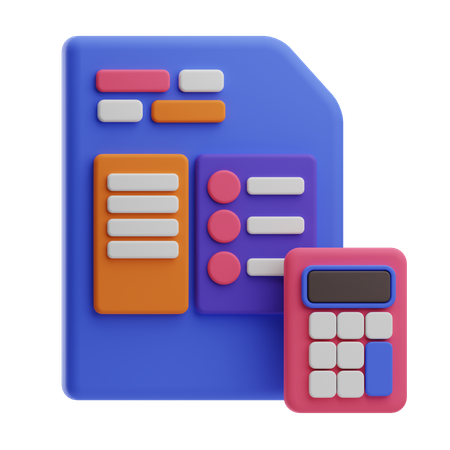 Calculate Expenses  3D Icon