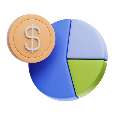 3 D Accounting Illustration Financial Pie Chart 3D Icon