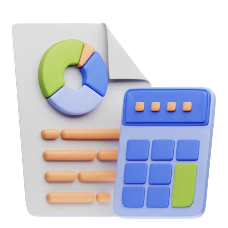 3 D Accounting Illustration 3D Icon