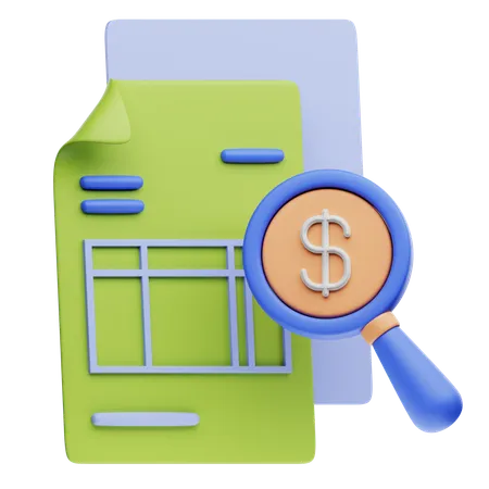 3 D Accounting Illustration Auditing 3D Icon
