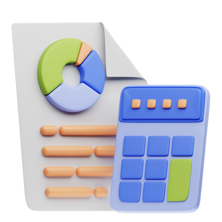 Calculate Finances  3D Icon