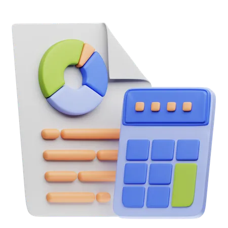 Calculate Finances  3D Icon