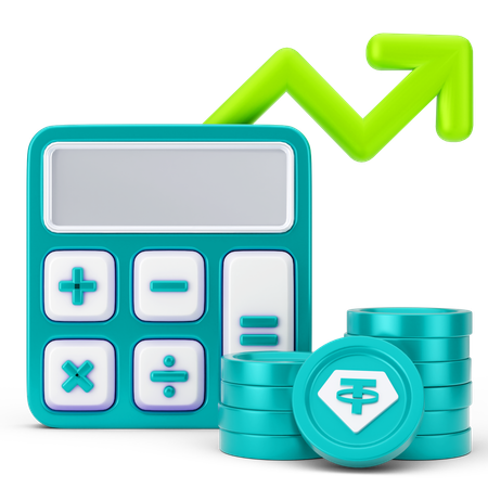 Calculate growth  3D Icon