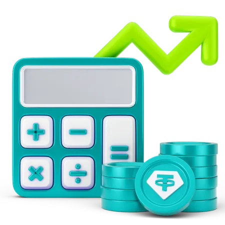 Calculate growth  3D Icon