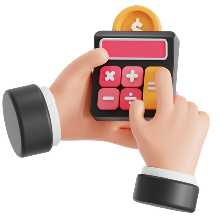 Calculate money  3D Icon