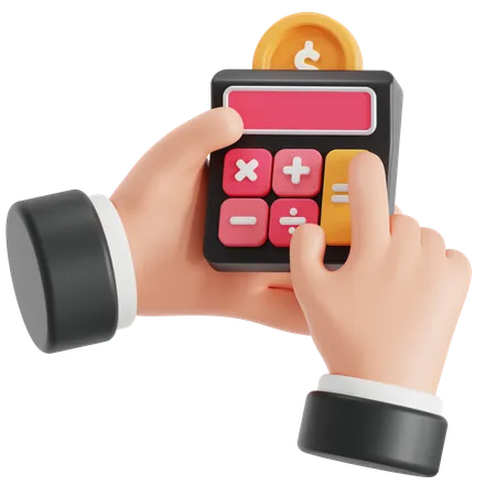 Calculate money  3D Icon