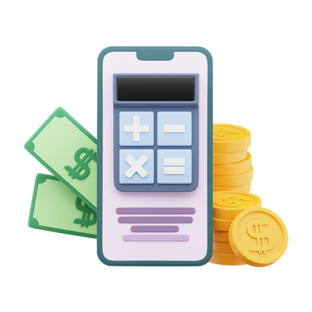 Calculate Saving  3D Icon