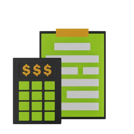 Calculate Tax  3D Icon