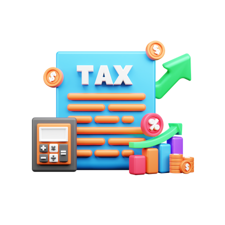 Calculate Tax  3D Icon