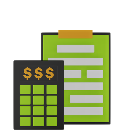 Calculate Tax  3D Icon