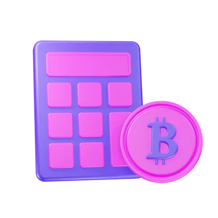 Calculateur de bitcoins  3D Icon