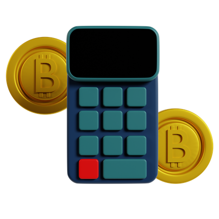 Calculating Bitcoin Value  3D Icon