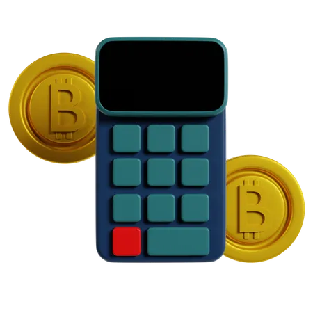 Calculating Bitcoin Value  3D Icon