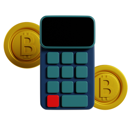 Calculating Bitcoin Value  3D Icon