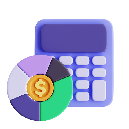 Calculating budget  3D Icon