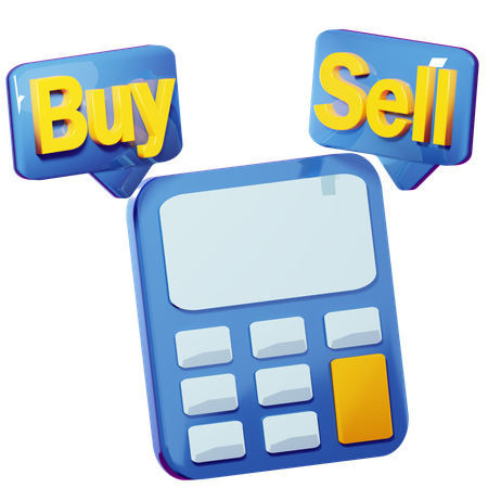 Calculating Buy And Sell  3D Icon