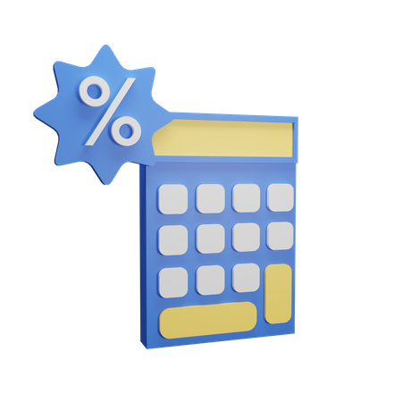 Calculating Discount  3D Illustration