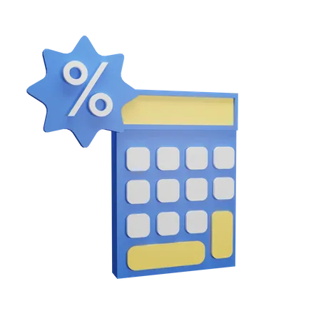 3 D Illustration Object Icon Calculator 3D Illustration
