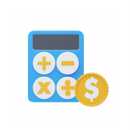Calculating financial  3D Icon