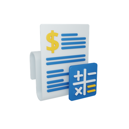 Calculating Revenue  3D Illustration