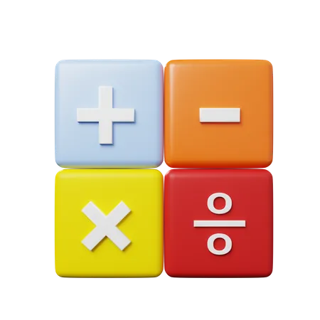 3 D Illustration Of Calculation Symbol Math Sign 3D Illustration