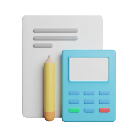Calculating Document Report 3D Icon
