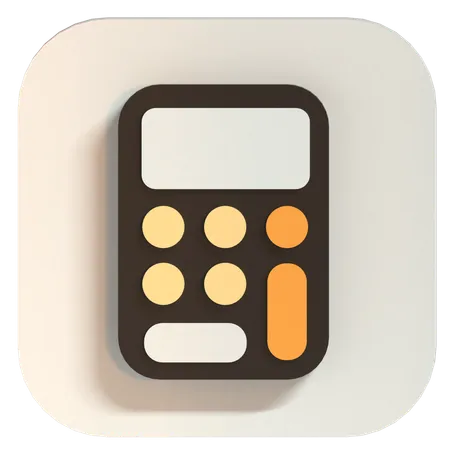Calculator Icon Illustration In 3 D Design 3D Icon